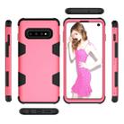 Contrast Color Silicone + PC Shockproof Case for Galaxy S10+ (Rose Red) - 4