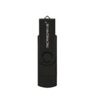 MicroDrive 32GB USB 2.0 Mobile Computer Dual-use Rotating OTG Metal U Disk (Black) - 1