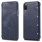 For iPhone X / XS Oil Wax Cowhide Horizontal Flip Leather Case with Card Slots & Wallet - 1