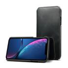 For iPhone XR Oil Wax Cowhide Horizontal Flip Leather Case with Card Slots & Wallet - 1