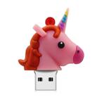 MicroDrive 128GB USB 2.0 Creative Unicorn Shape U Disk (Red) - 1