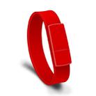 MicroDrive 8GB USB 2.0 Fashion Bracelet Wristband U Disk (Red) - 1