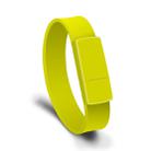 MicroDrive 128GB USB 2.0 Fashion Bracelet Wristband U Disk (Yellow) - 1