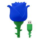MicroDrive 4GB USB 2.0 Creative Rose U Disk (Blue) - 1