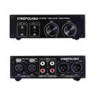 LINEPAUDIO A977 2 In 2 Out Switcher Full-balance Passive Preamp Active Speaker Double Sound Source Volume Controller (Black) - 4