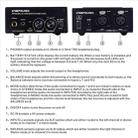 LINEPAUDIO B982 Power Amplifier Instrument Drummer Earphone Monitor Signal Amplifier, Dual XLR Input (Black) - 6