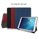 Mutural Exquisite Series Cloth Texture PU+TPU Leather Case for iPad Pro 10.5 inch, with 3-Fold Holder & Pen Slot & Sleep & Wake-up Function(Black) - 2