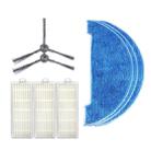 XI294 1 Pair K614 Side Brushes + 3 PCS K636 Rags + 3 PCS I207 Filters for ILIFE A4 / T4 - 1