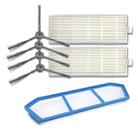 XI221 2 Pairs K614 Side Brushes + I205 Initial Effect Filter + 2 PCS I207 Filters Set for ILIFE A4 / A4S / A6 - 1
