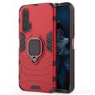 PC + TPU Shockproof Protective Case for Huawei Honor 20 Pro, with Magnetic Ring Holder (Red) - 1