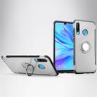 Magnetic 360 Degrees Rotation Ring Armor Phone Protective Case for Huawei P30 Lite / Nova 4e(Silver) - 1