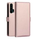 DZGOGO MILO Series PC + PU Horizontal Flip Leather Case for Huawei Honor 20 pro, with Holder & Card Slot & Wallet (Rose Gold) - 1