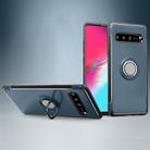 Magnetic 360 Degrees Rotation Ring Armor Protective Case for Galaxy S10 5G (Navy Blue) - 1