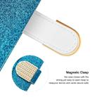 Laser Glitter Powder Matching Crocodile Texture Horizontal Flip Leather Case for Galaxy A50, with Card Slots & Holder (Blue) - 12