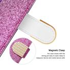 Laser Glitter Powder Matching Crocodile Texture Horizontal Flip Leather Case for Galaxy A50, with Card Slots & Holder (Purple) - 12