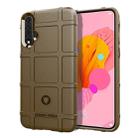 Shockproof Rugged Shield Full Coverage Protective Silicone Case for Huawei Nova 5 (Brown) - 1