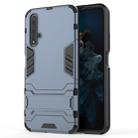 Shockproof PC + TPU Case for Huawei Honor 20, with Holder (Navy Blue) - 1