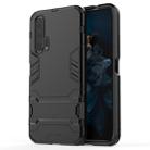 Shockproof PC + TPU Case for Huawei Honor 20 Pro, with Holder (Black) - 1