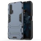 Shockproof PC + TPU Case for Huawei Honor 20 Pro, with Holder (Navy Blue) - 1