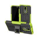 Tire Texture TPU+PC Shockproof Case for Nokia 3.2, with Holder (Green) - 1