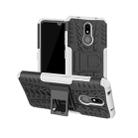 Tire Texture TPU+PC Shockproof Case for Nokia 3.2, with Holder (White) - 1