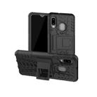 Tire Texture TPU+PC Shockproof Case for Galaxy A20e / A10e, with Holder (Black) - 1