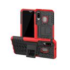 Tire Texture TPU+PC Shockproof Case for Galaxy A20e / A10e, with Holder (Pink) - 1