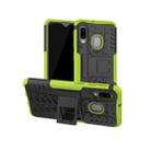 Tire Texture TPU+PC Shockproof Case for Galaxy A20e / A10e, with Holder (Green) - 1