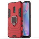 PC + TPU Shockproof Protective Case for OPPO K3 /Realme X, with Magnetic Ring Holder (Red) - 1