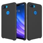 Solid Color Liquid Silicone Dropproof Protective Case for Xiaomi Mi 8 Lite (Black) - 1