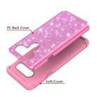 Glitter Powder Contrast Skin Shockproof Silicone + PC Protective Case for LG V40 ThinQ (Pink) - 7