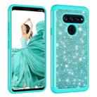 Glitter Powder Contrast Skin Shockproof Silicone + PC Protective Case for LG V40 ThinQ (Green) - 3