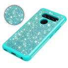 Glitter Powder Contrast Skin Shockproof Silicone + PC Protective Case for LG V40 ThinQ (Green) - 5