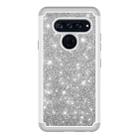 Glitter Powder Contrast Skin Shockproof Silicone + PC Protective Case for LG V40 ThinQ (Grey) - 2