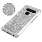 Glitter Powder Contrast Skin Shockproof Silicone + PC Protective Case for LG V40 ThinQ (Grey) - 5