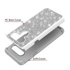 Glitter Powder Contrast Skin Shockproof Silicone + PC Protective Case for LG V40 ThinQ (Grey) - 7