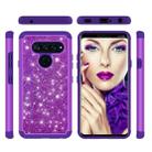 Glitter Powder Contrast Skin Shockproof Silicone + PC Protective Case for LG V40 ThinQ (Purple) - 4