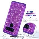 Glitter Powder Contrast Skin Shockproof Silicone + PC Protective Case for LG V40 ThinQ (Purple) - 6