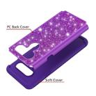 Glitter Powder Contrast Skin Shockproof Silicone + PC Protective Case for LG V40 ThinQ (Purple) - 7