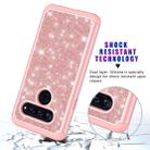Glitter Powder Contrast Skin Shockproof Silicone + PC Protective Case for LG V40 ThinQ (Rose Gold) - 6