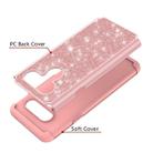 Glitter Powder Contrast Skin Shockproof Silicone + PC Protective Case for LG V40 ThinQ (Rose Gold) - 7