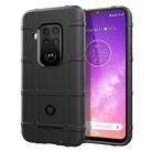 Shockproof Protector Cover Full Coverage Silicone Case for Motorola Moto One Pro (Black) - 1