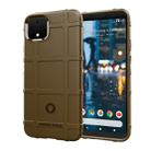 Shockproof Protector Cover Full Coverage Silicone Case for Google Pixel 4 XL (Brown) - 1