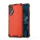 Shockproof Honeycomb PC + TPU Case for Huaiwei Honor 20 (Red) - 1