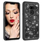 Glitter Powder Contrast Skin Shockproof Silicone + PC Protective Case for LG G8 ThinQ (Black) - 3