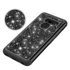 Glitter Powder Contrast Skin Shockproof Silicone + PC Protective Case for LG G8 ThinQ (Black) - 5