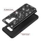 Glitter Powder Contrast Skin Shockproof Silicone + PC Protective Case for LG G8 ThinQ (Black) - 7