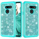 Glitter Powder Contrast Skin Shockproof Silicone + PC Protective Case for LG G8 ThinQ (Green) - 1