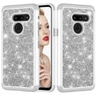 Glitter Powder Contrast Skin Shockproof Silicone + PC Protective Case for LG G8 ThinQ (Grey) - 1