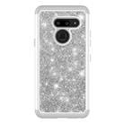 Glitter Powder Contrast Skin Shockproof Silicone + PC Protective Case for LG G8 ThinQ (Grey) - 2